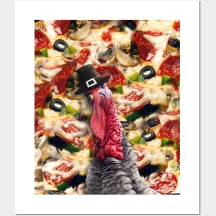 Pizza Turkey Thanksgiving, Funny Cute Posters and Art